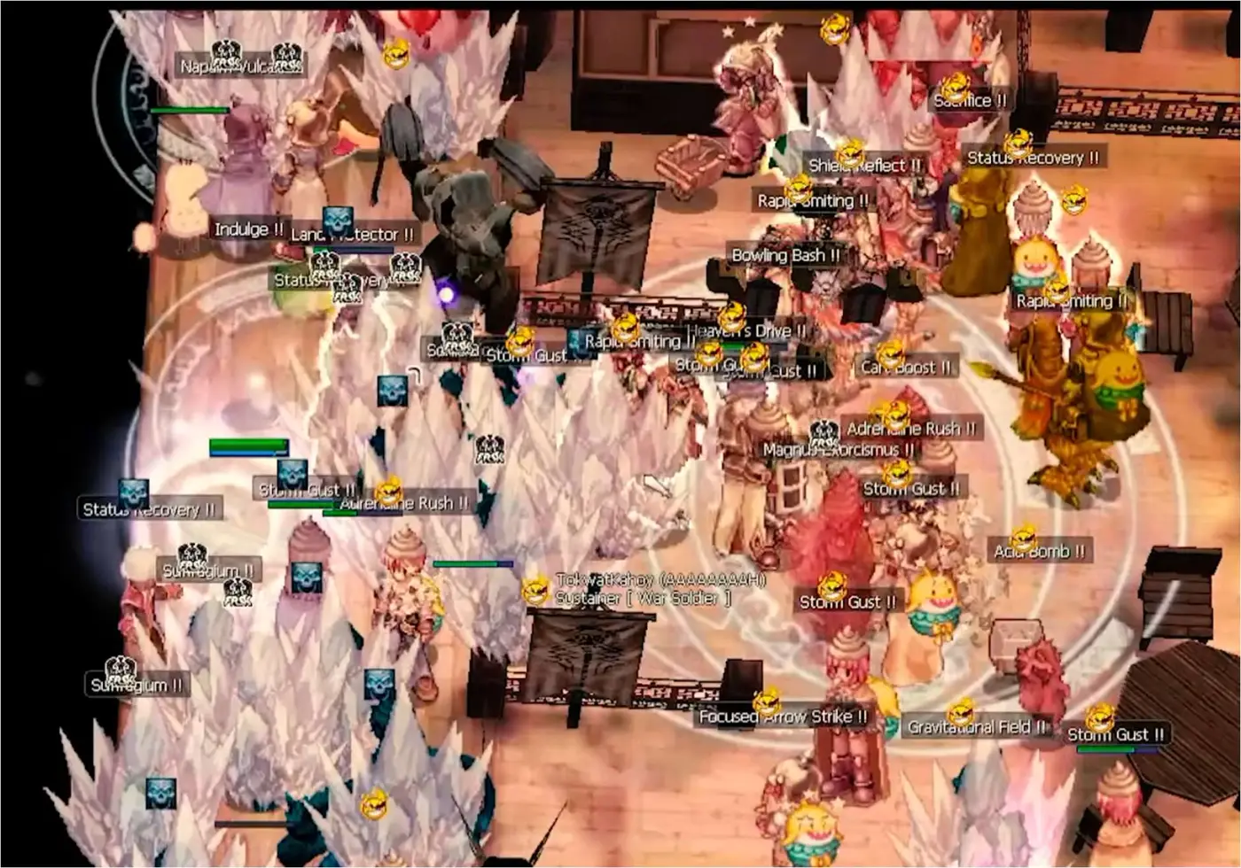 Sustainer packed into an Emperium room
